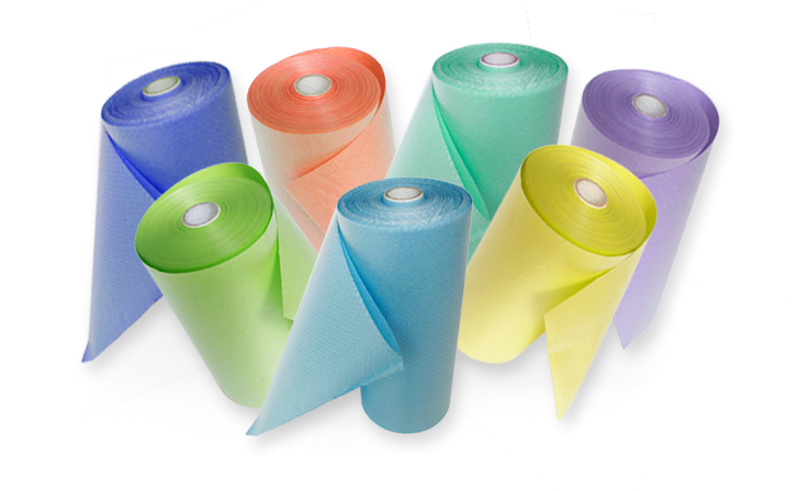 Immagine di Mantelline in rotolo / 60 Strappi - Azzurro - 6 pz