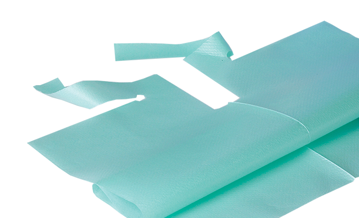 Immagine di Mantelline in rotolo / 60 Strappi - Azzurro - 6 pz