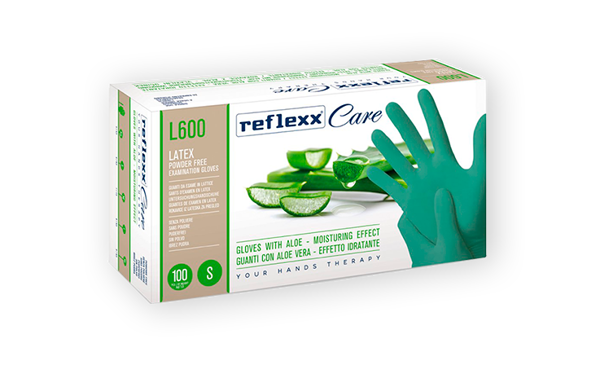 Immagine di Guanti in Lattice con Aloe Vera Reflexx L600 / L